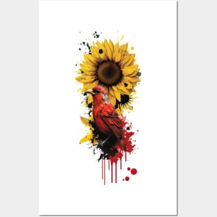 Cardinal Sunflower Posters and Art